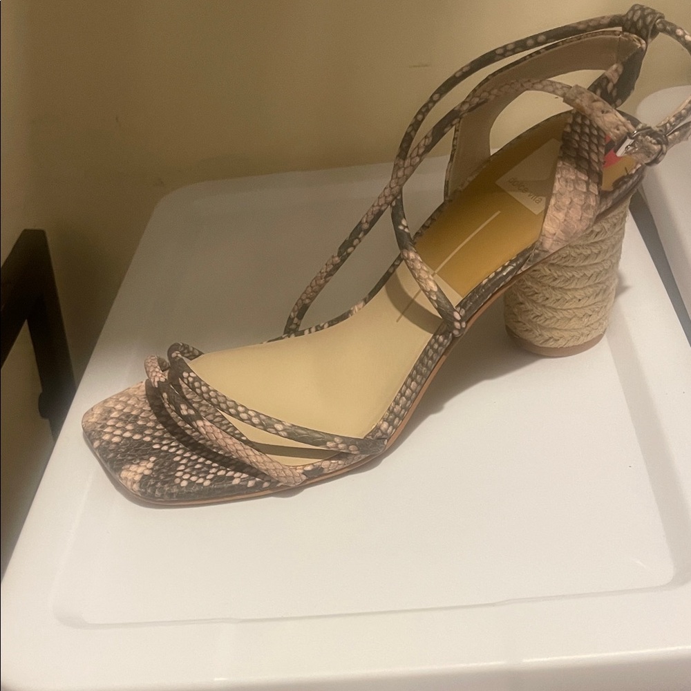 DV by Dolce Vita Snakeskin Strappy Heels